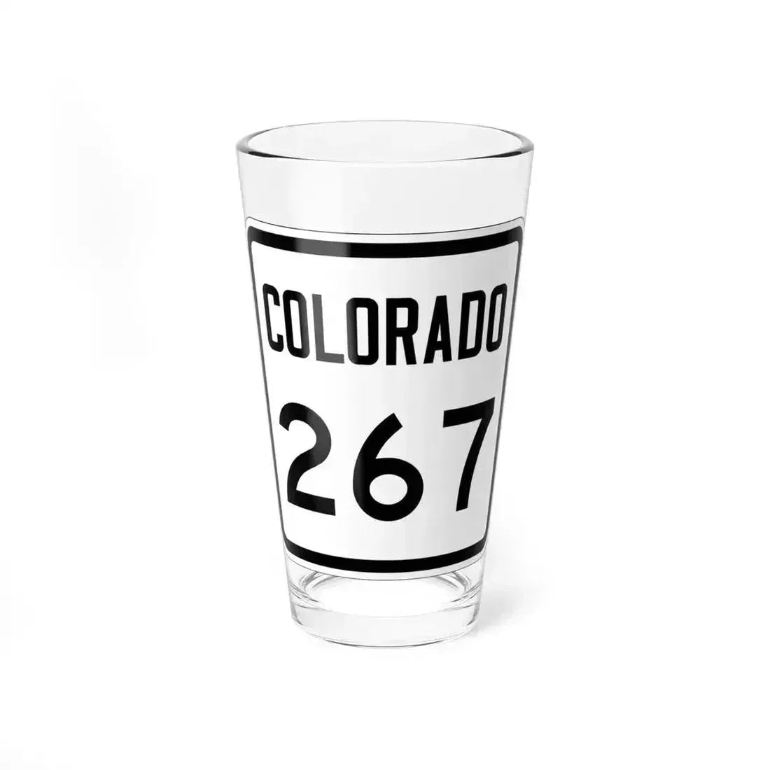 Colorado 267 1946 (Colorado) (Road Sign) Pint Glass 16oz 16oz - Go Mug Yourself