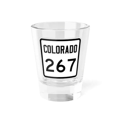 Colorado 267 1946 (Colorado) (Road Sign) Shot Glass 1.5oz 1.5oz - Go Mug Yourself