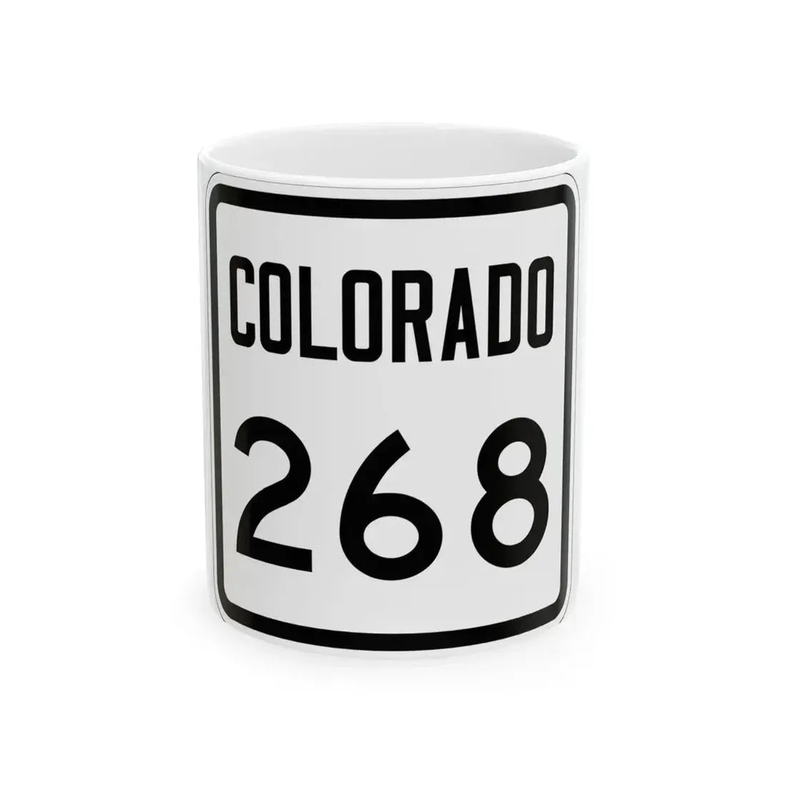 Colorado 268 1946 (Colorado) (Road Sign) White Coffee Mug 11oz - Go Mug Yourself