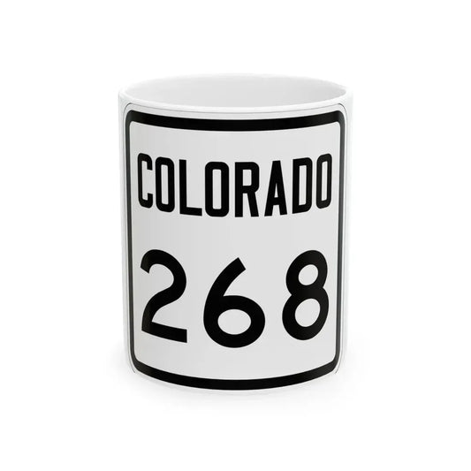 Colorado 268 1946 (Colorado) (Road Sign) White Coffee Mug 11oz - Go Mug Yourself