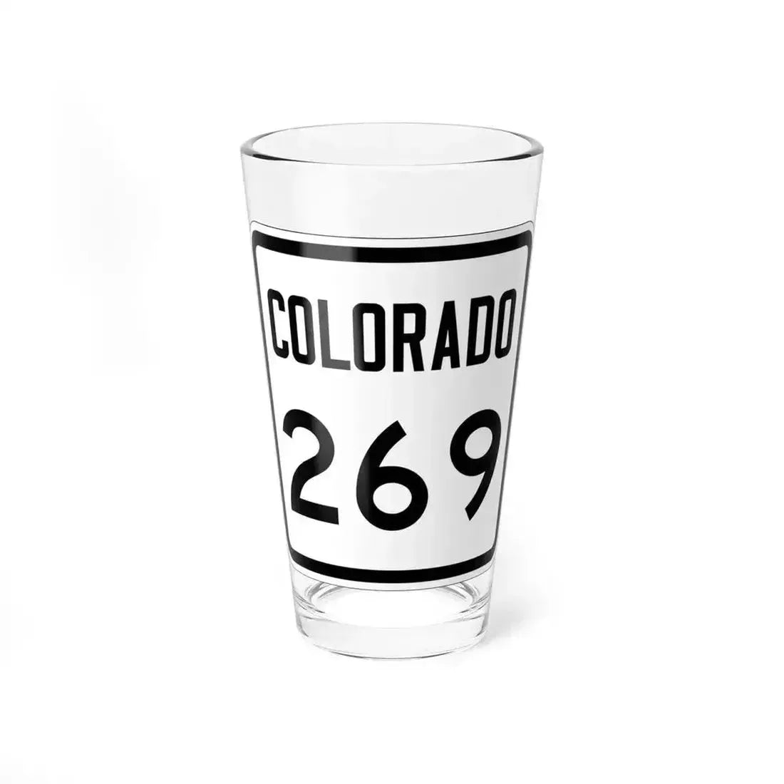 Colorado 269 1946 (Colorado) (Road Sign) Pint Glass 16oz 16oz - Go Mug Yourself
