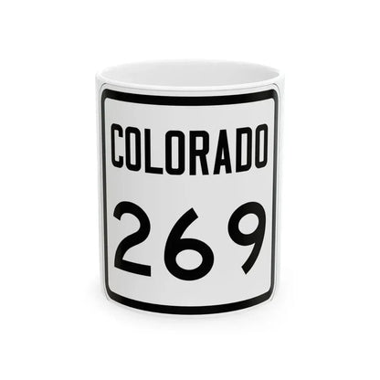 Colorado 269 1946 (Colorado) (Road Sign) White Coffee Mug 11oz - Go Mug Yourself