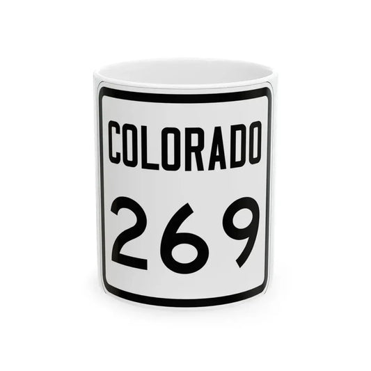Colorado 269 1946 (Colorado) (Road Sign) White Coffee Mug 11oz - Go Mug Yourself