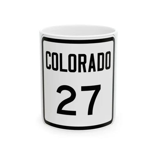 Colorado 27 1946 (Colorado) (Road Sign) White Coffee Mug 11oz - Go Mug Yourself