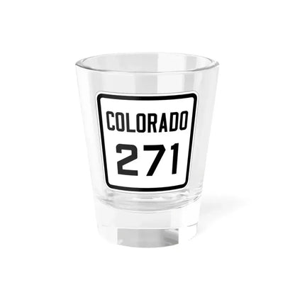 Colorado 271 1926 (Colorado) (Road Sign) Shot Glass 1.5oz 1.5oz - Go Mug Yourself