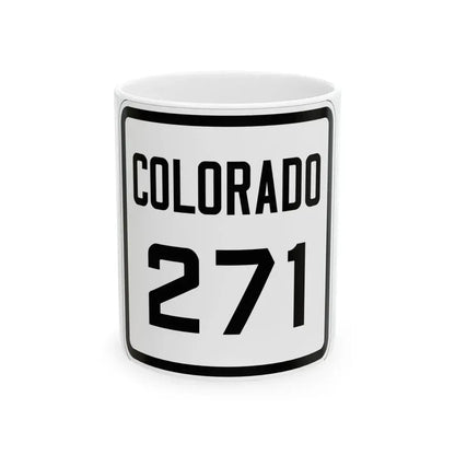 Colorado 271 1926 (Colorado) (Road Sign) White Coffee Mug 11oz - Go Mug Yourself
