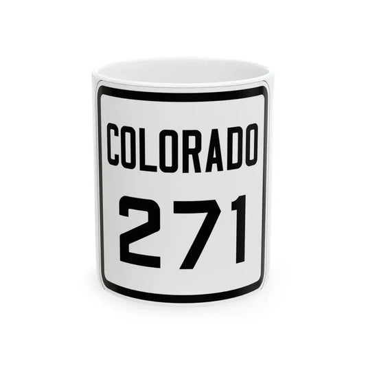Colorado 271 1926 (Colorado) (Road Sign) White Coffee Mug 11oz - Go Mug Yourself
