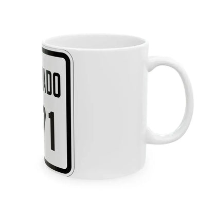 Colorado 271 1926 (Colorado) (Road Sign) White Coffee Mug - Go Mug Yourself