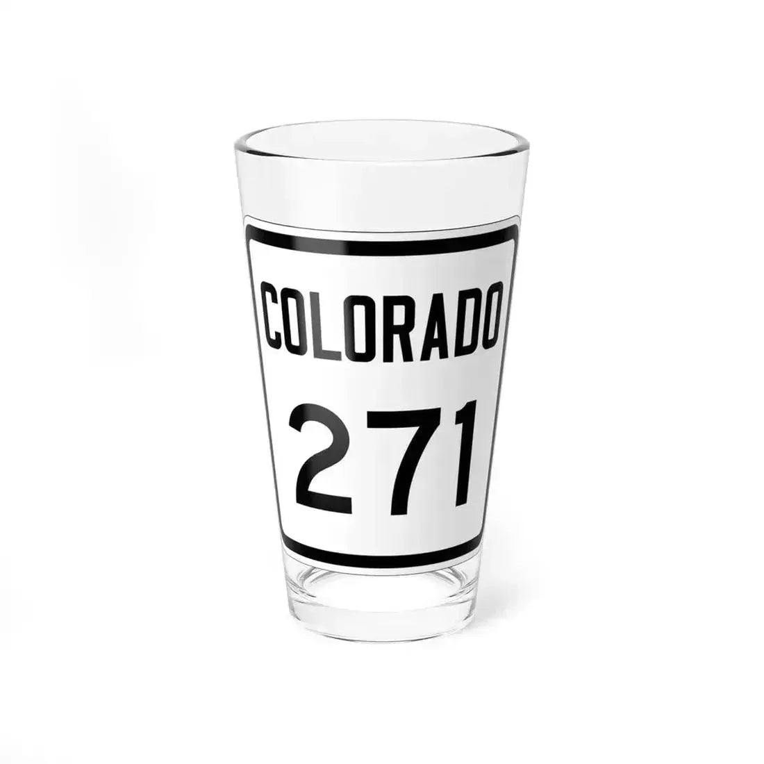 Colorado 271 1946 (Colorado) (Road Sign) Pint Glass 16oz 16oz - Go Mug Yourself