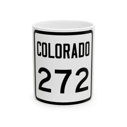Colorado 272 1946 (Colorado) (Road Sign) White Coffee Mug 11oz - Go Mug Yourself