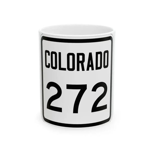Colorado 272 1946 (Colorado) (Road Sign) White Coffee Mug 11oz - Go Mug Yourself