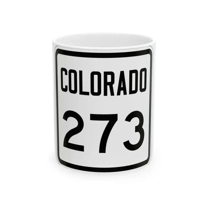 Colorado 273 1946 (Colorado) (Road Sign) White Coffee Mug 11oz - Go Mug Yourself
