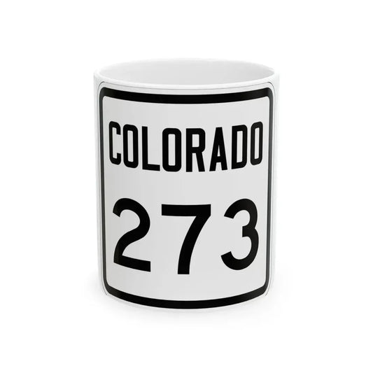 Colorado 273 1946 (Colorado) (Road Sign) White Coffee Mug 11oz - Go Mug Yourself