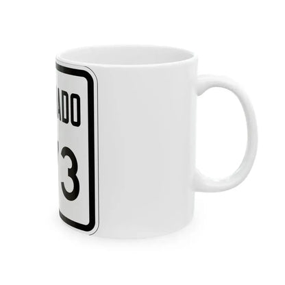 Colorado 273 1946 (Colorado) (Road Sign) White Coffee Mug - Go Mug Yourself