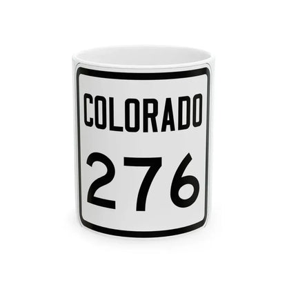 Colorado 276 1946 (Colorado) (Road Sign) White Coffee Mug 11oz - Go Mug Yourself