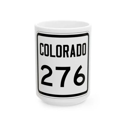 Colorado 276 1946 (Colorado) (Road Sign) White Coffee Mug 15oz - Go Mug Yourself