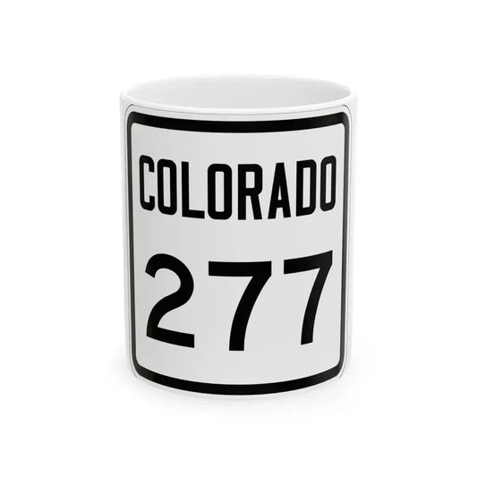 Colorado 277 1946 (Colorado) (Road Sign) White Coffee Mug 11oz - Go Mug Yourself