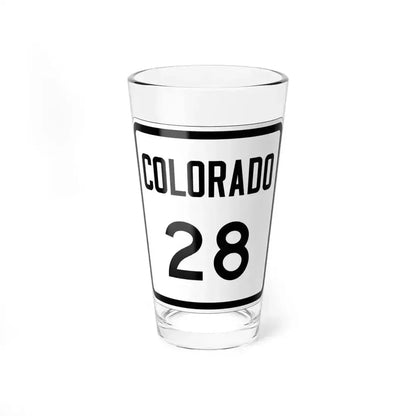 Colorado 28 1946 (Colorado) (Road Sign) Pint Glass 16oz 16oz - Go Mug Yourself