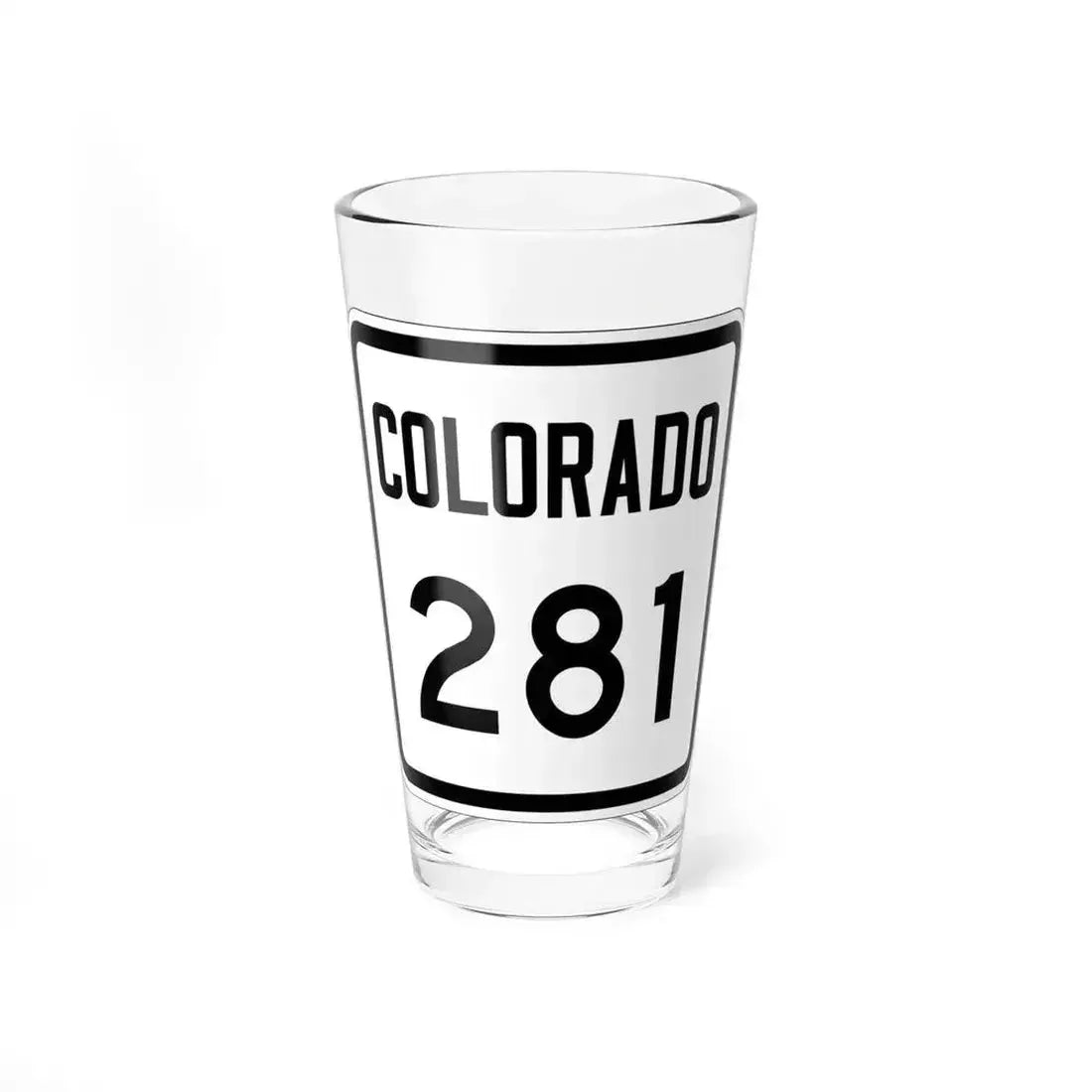 Colorado 281 1946 (Colorado) (Road Sign) Pint Glass 16oz 16oz - Go Mug Yourself
