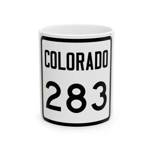 Colorado 283 1946 (Colorado) (Road Sign) White Coffee Mug 11oz - Go Mug Yourself