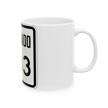 Colorado 283 1946 (Colorado) (Road Sign) White Coffee Mug - Go Mug Yourself