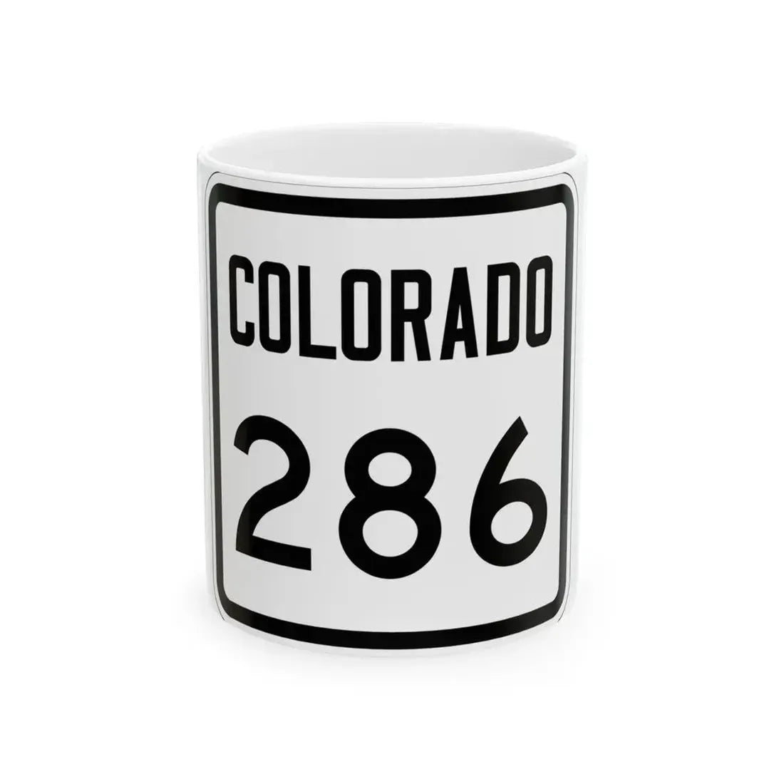 Colorado 286 1946 (Colorado) (Road Sign) White Coffee Mug 11oz - Go Mug Yourself