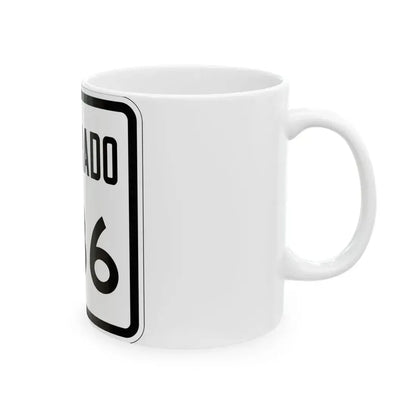 Colorado 286 1946 (Colorado) (Road Sign) White Coffee Mug - Go Mug Yourself