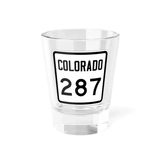 Colorado 287 1946 (Colorado) (Road Sign) Shot Glass 1.5oz 1.5oz - Go Mug Yourself