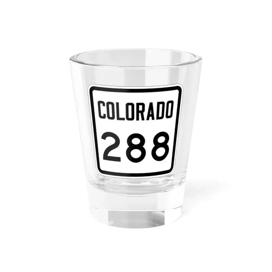 Colorado 288 1946 (Colorado) (Road Sign) Shot Glass 1.5oz 1.5oz - Go Mug Yourself