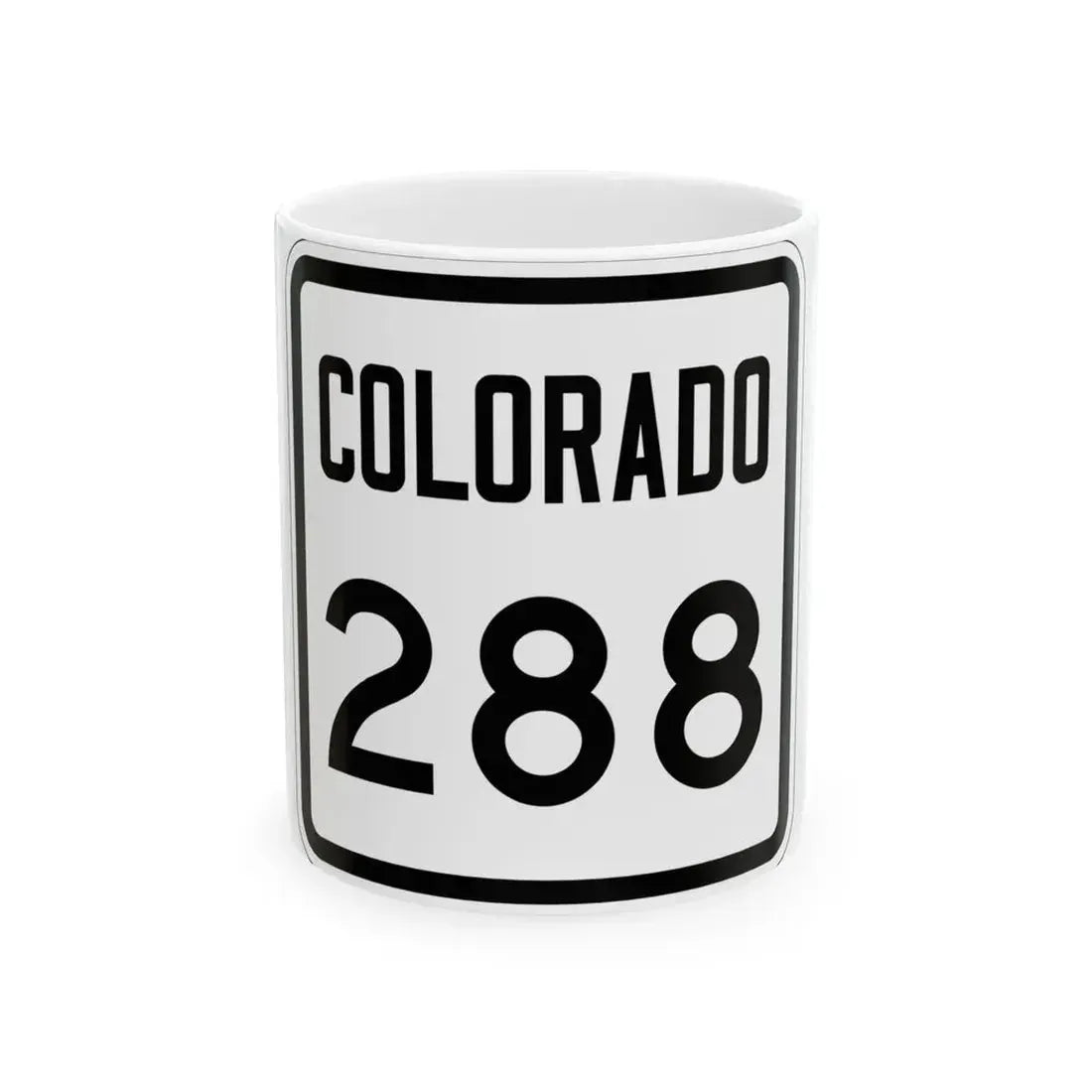 Colorado 288 1946 (Colorado) (Road Sign) White Coffee Mug 11oz - Go Mug Yourself