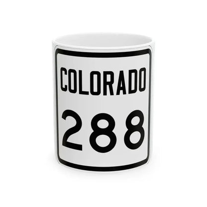 Colorado 288 1946 (Colorado) (Road Sign) White Coffee Mug 11oz - Go Mug Yourself