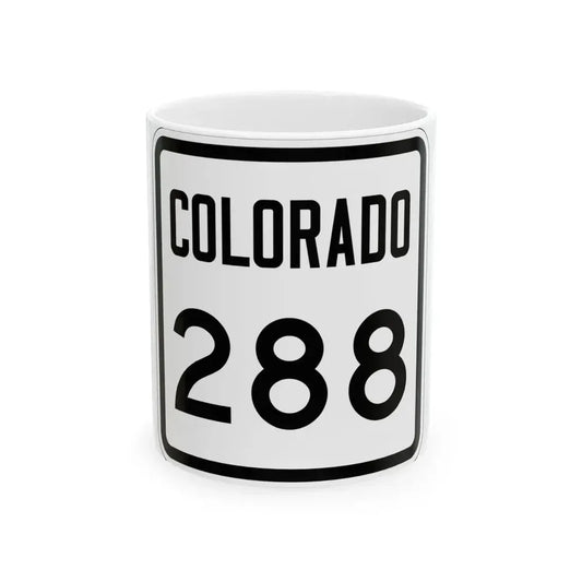 Colorado 288 1946 (Colorado) (Road Sign) White Coffee Mug 11oz - Go Mug Yourself