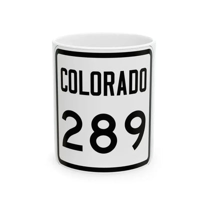 Colorado 289 1946 (Colorado) (Road Sign) White Coffee Mug 11oz - Go Mug Yourself