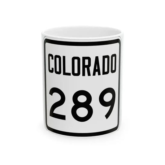 Colorado 289 1946 (Colorado) (Road Sign) White Coffee Mug 11oz - Go Mug Yourself