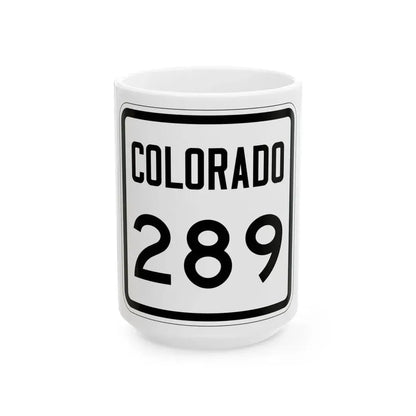Colorado 289 1946 (Colorado) (Road Sign) White Coffee Mug 15oz - Go Mug Yourself