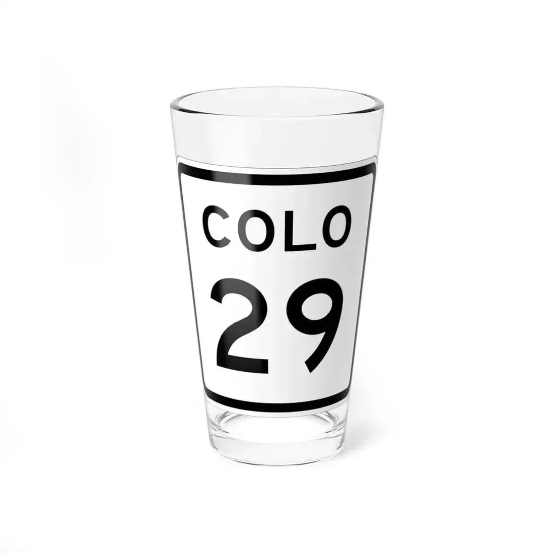 Colorado 29 1952 (Colorado) (Road Sign) Pint Glass 16oz 16oz - Go Mug Yourself