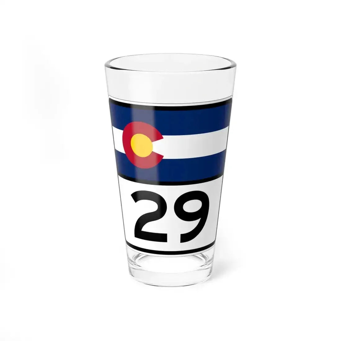 Colorado 29 (Colorado) (Road Sign) Pint Glass 16oz 16oz - Go Mug Yourself