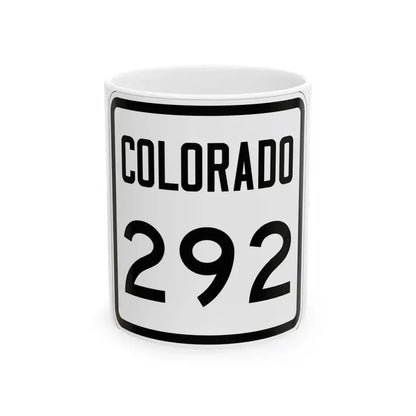 Colorado 292 1946 (Colorado) (Road Sign) White Coffee Mug 11oz - Go Mug Yourself
