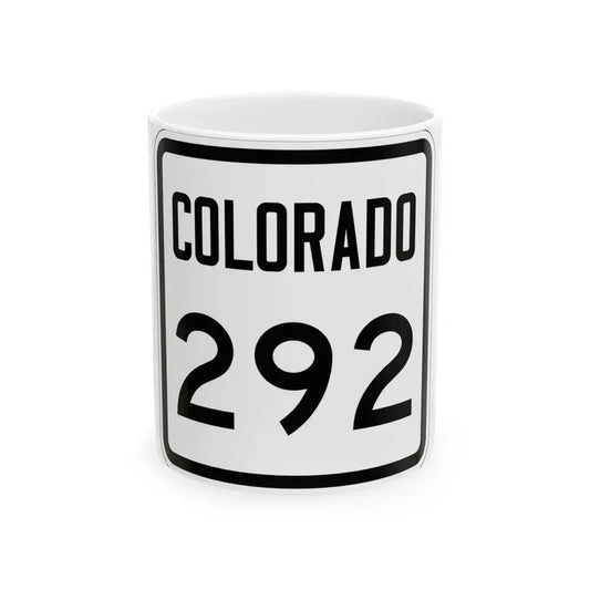 Colorado 292 1946 (Colorado) (Road Sign) White Coffee Mug 11oz - Go Mug Yourself