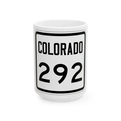Colorado 292 1946 (Colorado) (Road Sign) White Coffee Mug 15oz - Go Mug Yourself