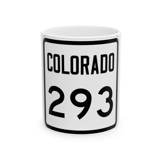 Colorado 293 1946 (Colorado) (Road Sign) White Coffee Mug 11oz - Go Mug Yourself