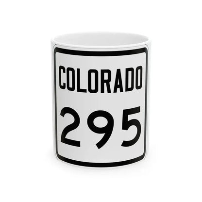 Colorado 295 1946 (Colorado) (Road Sign) White Coffee Mug 11oz - Go Mug Yourself