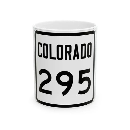 Colorado 295 1946 (Colorado) (Road Sign) White Coffee Mug 11oz - Go Mug Yourself