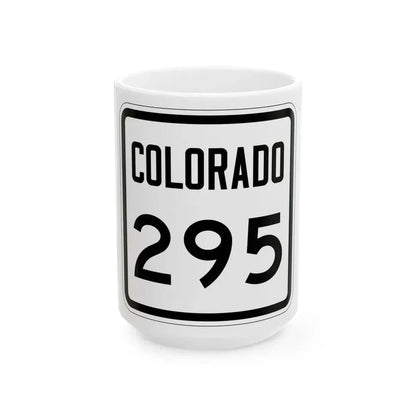 Colorado 295 1946 (Colorado) (Road Sign) White Coffee Mug 15oz - Go Mug Yourself