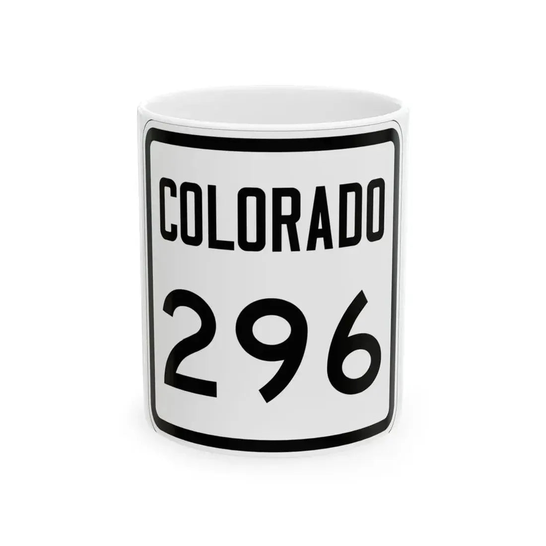 Colorado 296 1946 (Colorado) (Road Sign) White Coffee Mug 11oz - Go Mug Yourself
