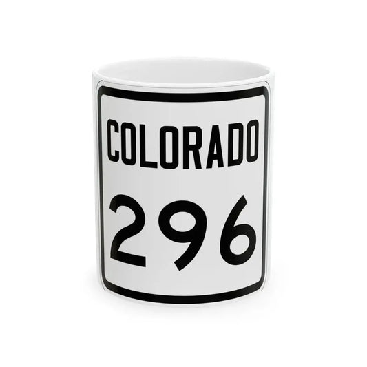 Colorado 296 1946 (Colorado) (Road Sign) White Coffee Mug 11oz - Go Mug Yourself