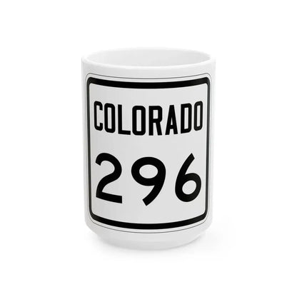 Colorado 296 1946 (Colorado) (Road Sign) White Coffee Mug 15oz - Go Mug Yourself