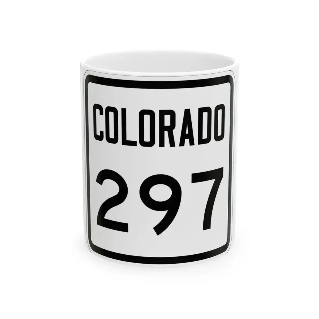Colorado 297 1946 (Colorado) (Road Sign) White Coffee Mug 11oz - Go Mug Yourself
