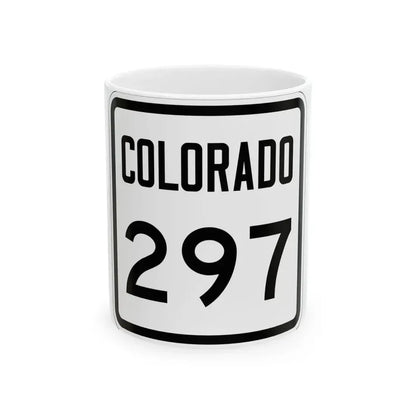 Colorado 297 1946 (Colorado) (Road Sign) White Coffee Mug 11oz - Go Mug Yourself