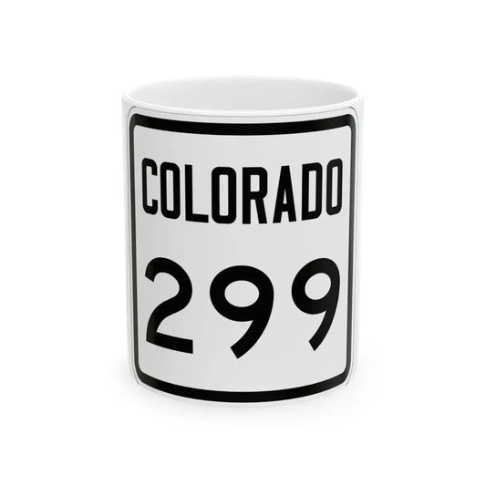 Colorado 299 1946 (Colorado) (Road Sign) White Coffee Mug 11oz - Go Mug Yourself